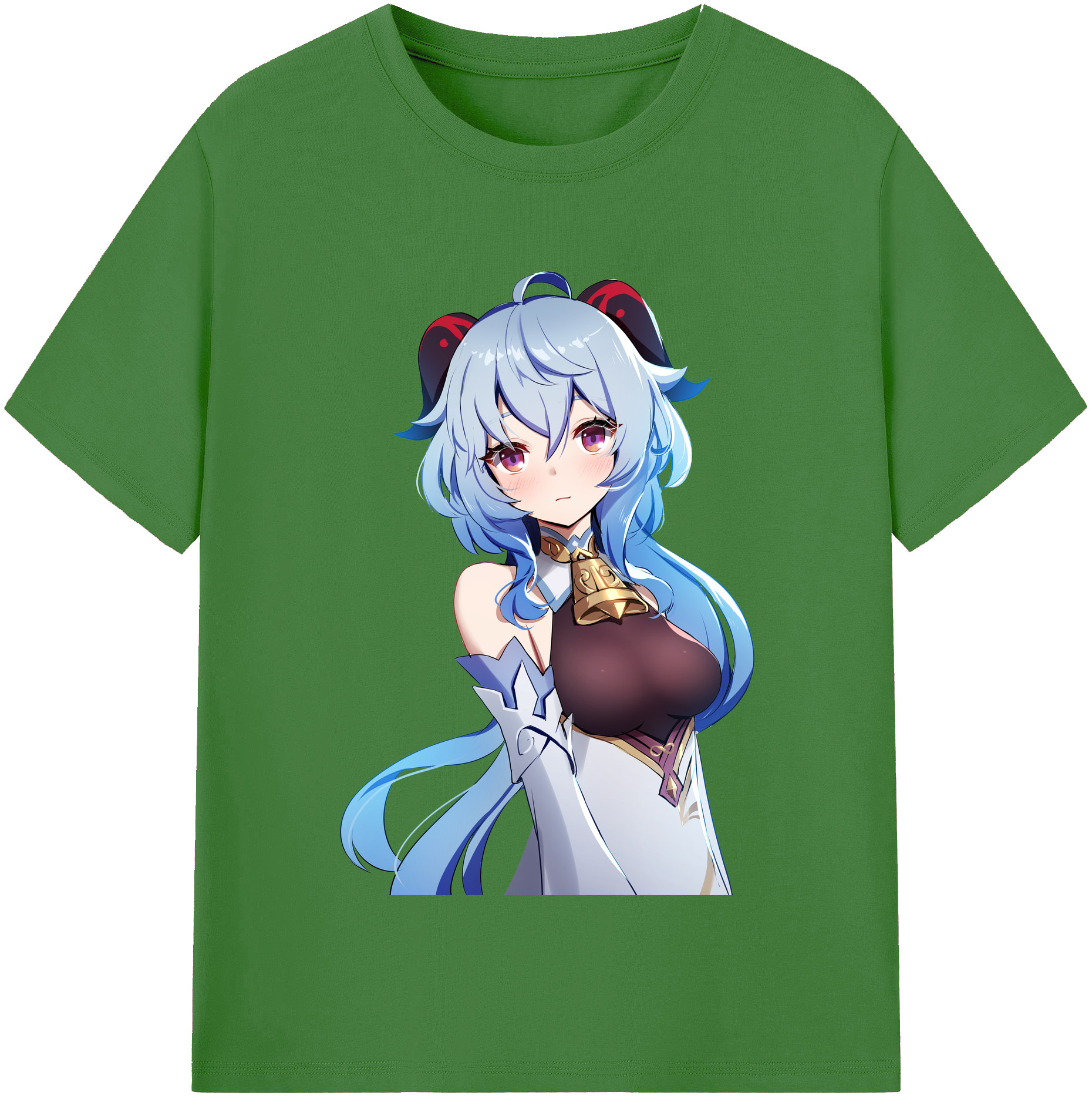 げんし神 甘雨 かんう genshin Ganyu レディースカジュアルプリントTシャツ（綿100％）